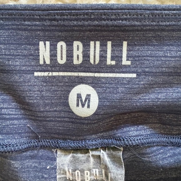 NOBULL Womens High-Rise Shorts Heathered Blue Space Dye Medium Gym CrossFit - Picture 2 of 5